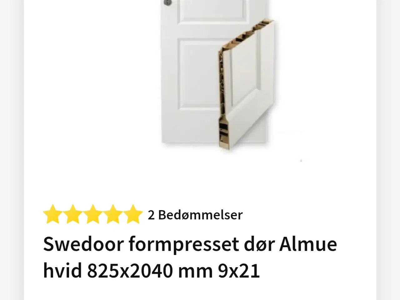 Billede 1 - Swedoor Formpresset Dør