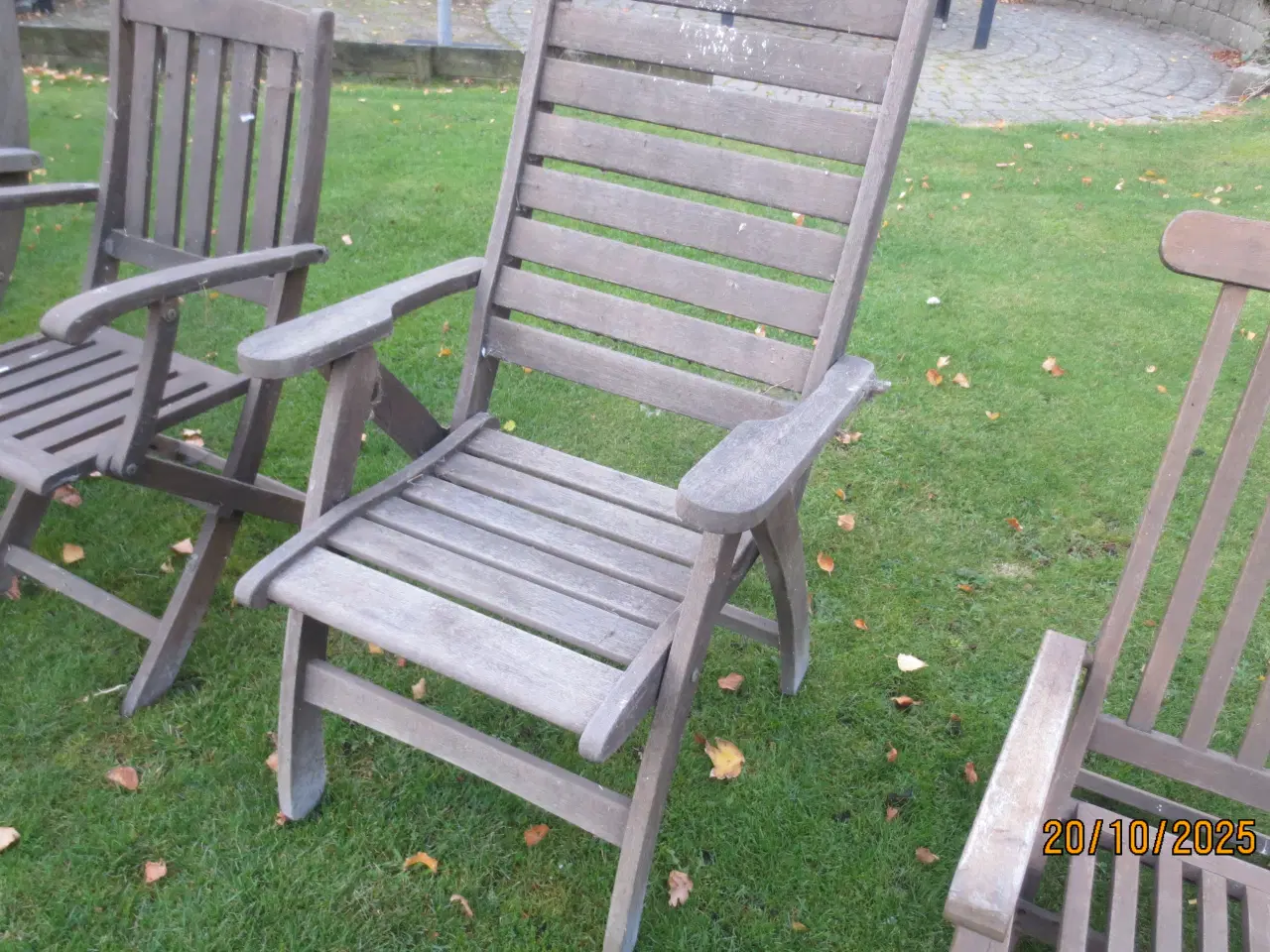 Billede 3 - 4 stk Teak havestole / liggestol