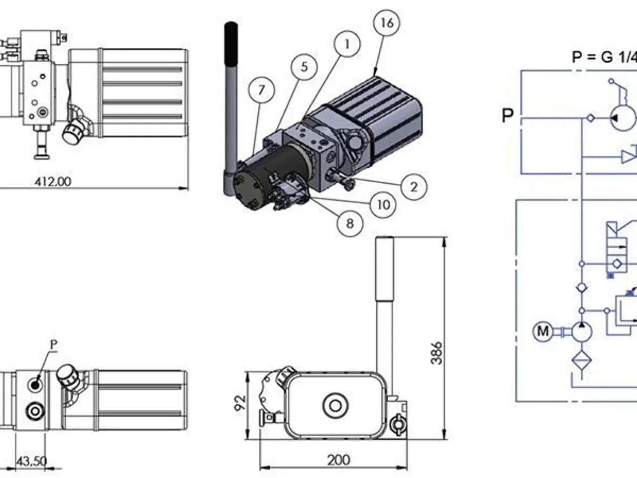 Billede 8 - MINI HYDRAULIKAGGREGAT 12V eller 24V - EV & DV