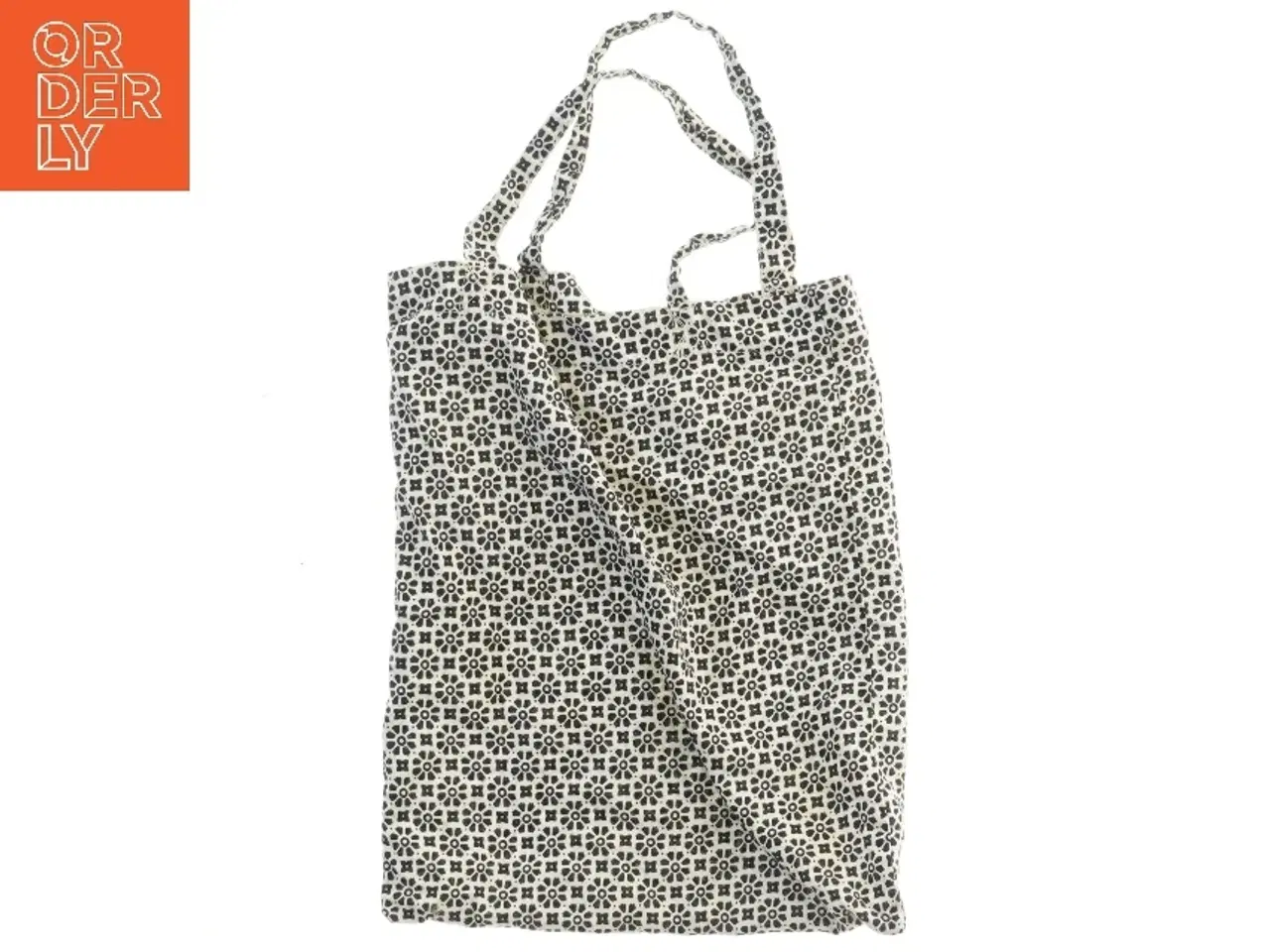 Billede 2 - Mønstret stofpose (str. 30x25,5 cm)