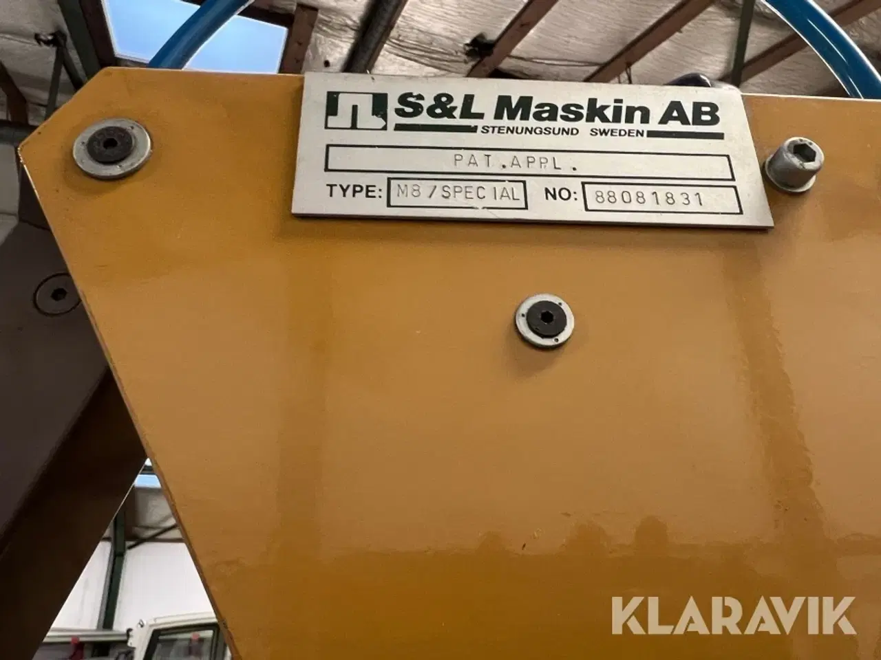 Billede 2 - Gevindskæremaskine på bord. S&L maskin AB PAT.APPL M8/Special