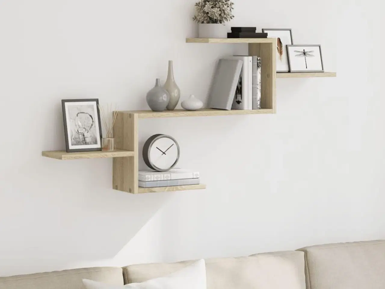 Billede 1 - Væghylde 104x15x49 cm konstrueret træ sonoma-eg