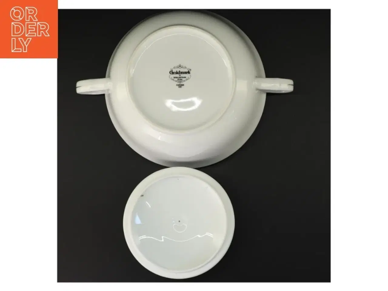 Billede 6 - Suppeterrin med låg, hvid fra Goldmark (str. 29 x 16 cm)