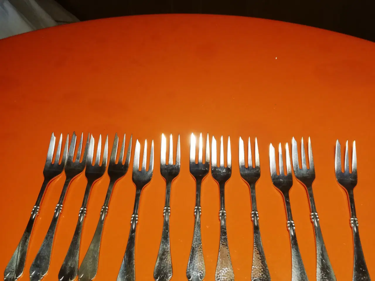 Billede 1 - 12 Freja sølvplet kagegafler