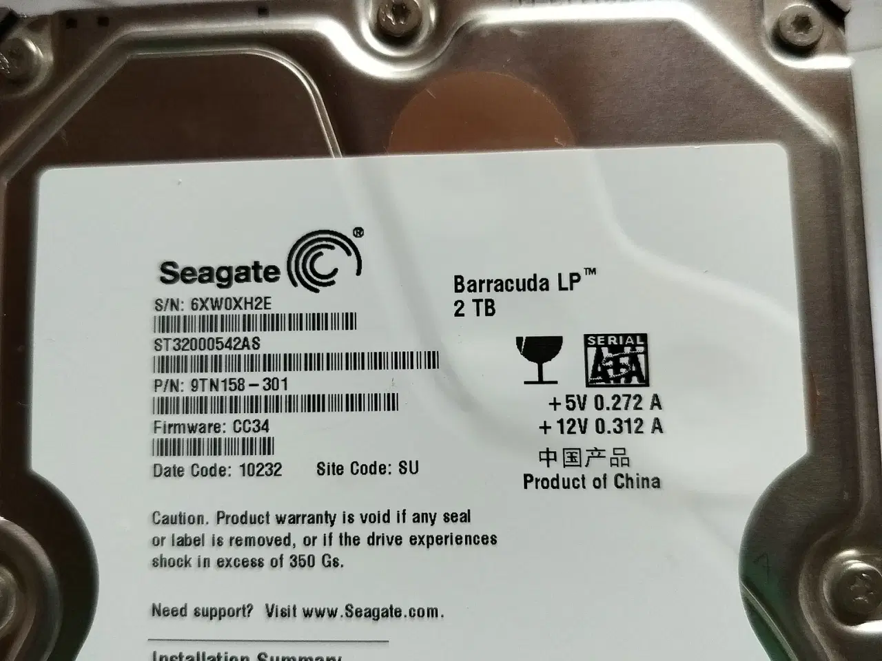 Billede 1 - fin 2 tb harddisk