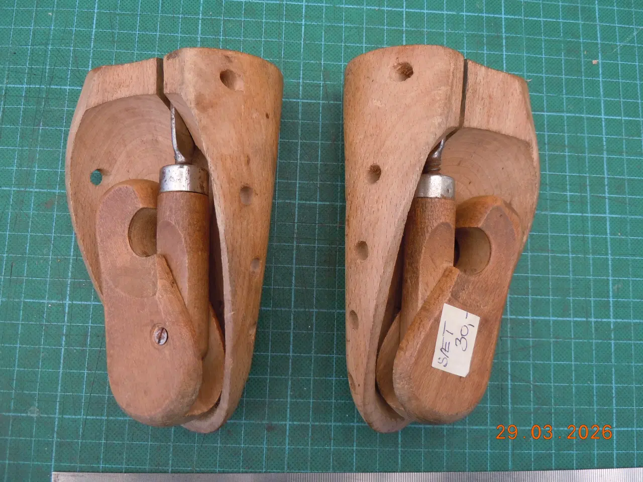 Billede 3 - Skoblokke, håndlavede førkrigs 42-44