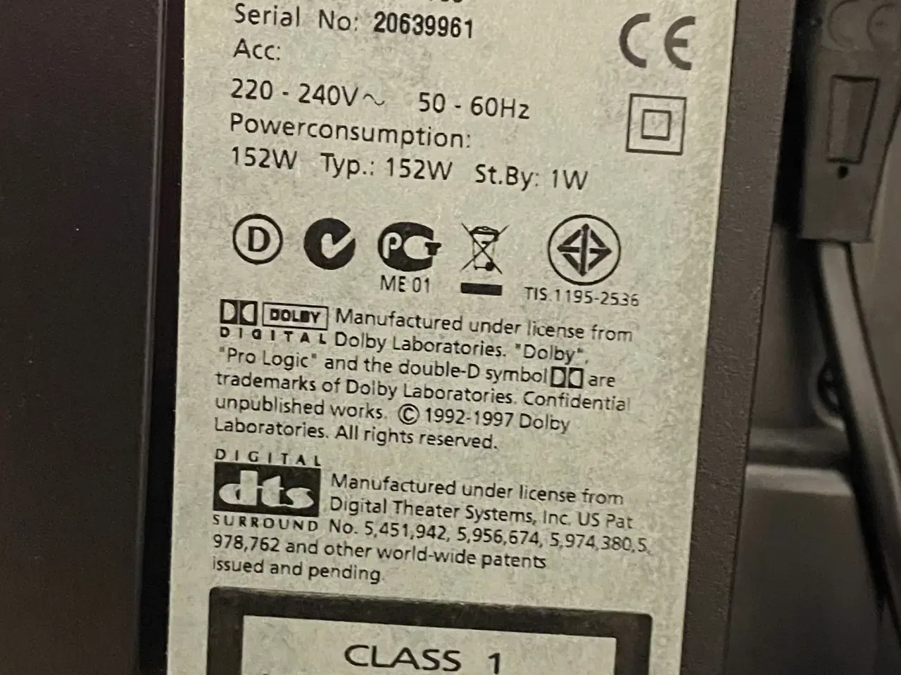 Billede 2 - Tv med verdens bedste lyd og indbygget DVD