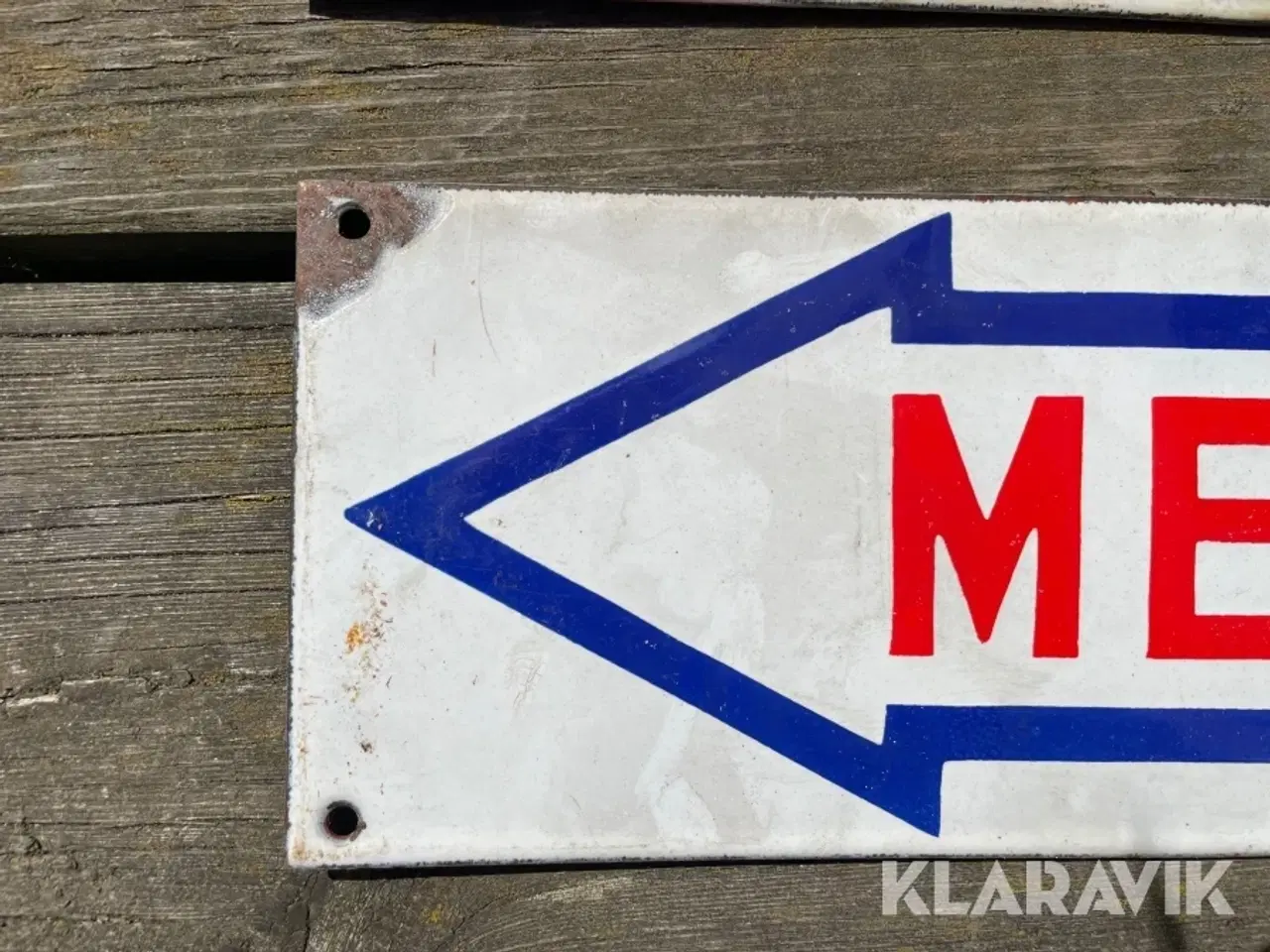 Billede 5 - Emaljeskilte “Meldsted", 2 styk.