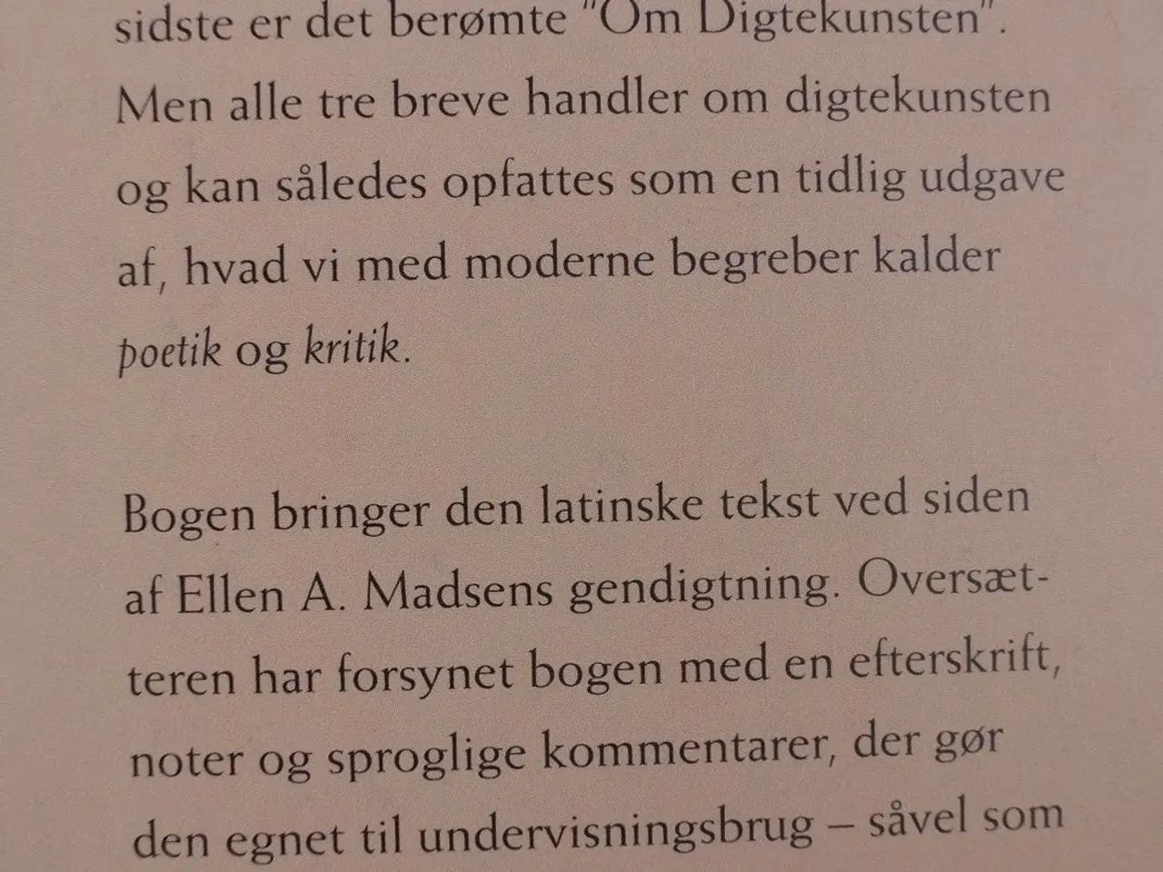 Billede 3 - poetik og kritik - anden bog af epistlerne, af hor