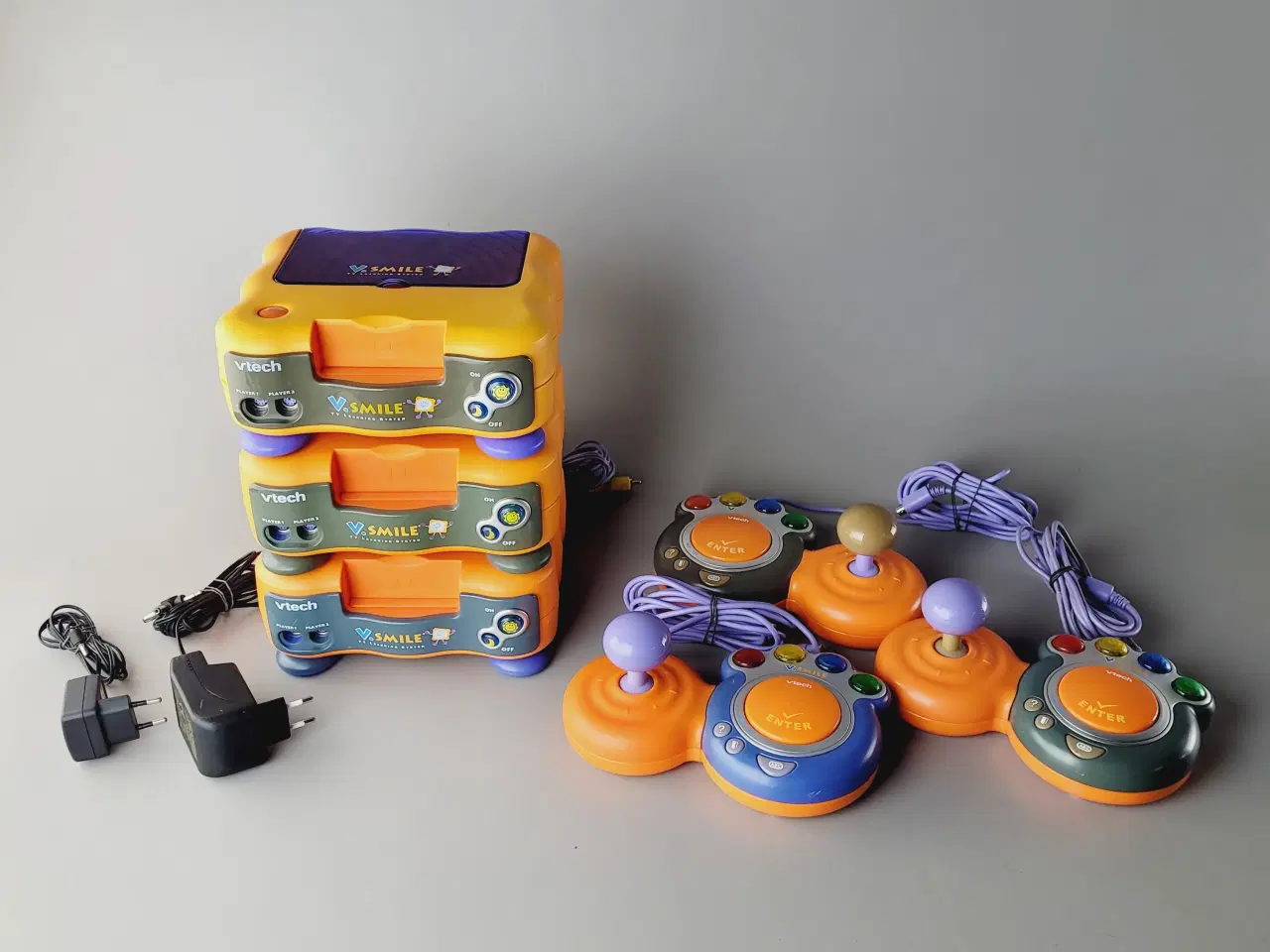 Billede 1 - ⭐️: 3 stk. Vtech V.Smile konsoller + tilbehør