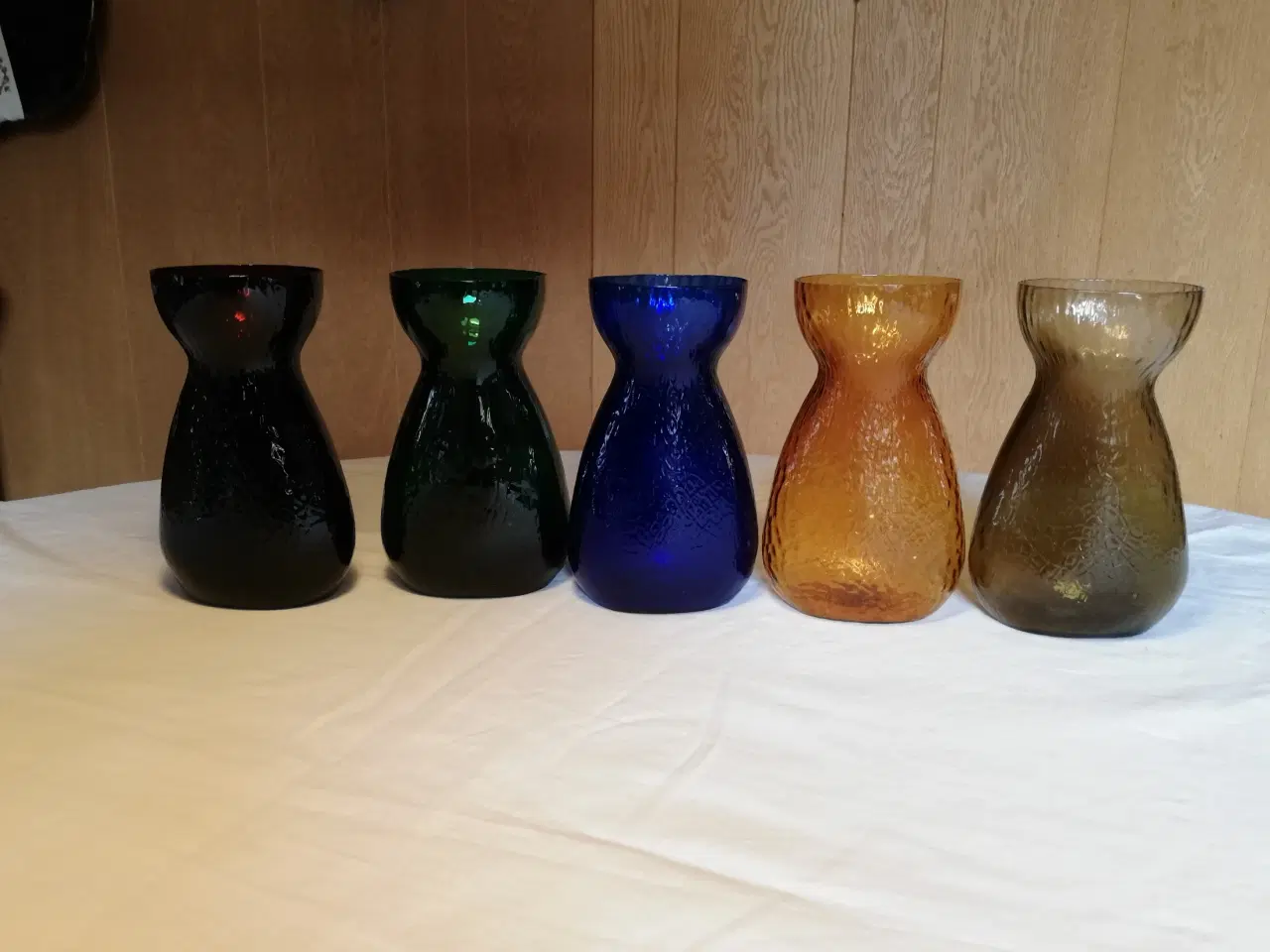Billede 1 - Hyacintglas ovale hamret fra Kastrup Glasværk
