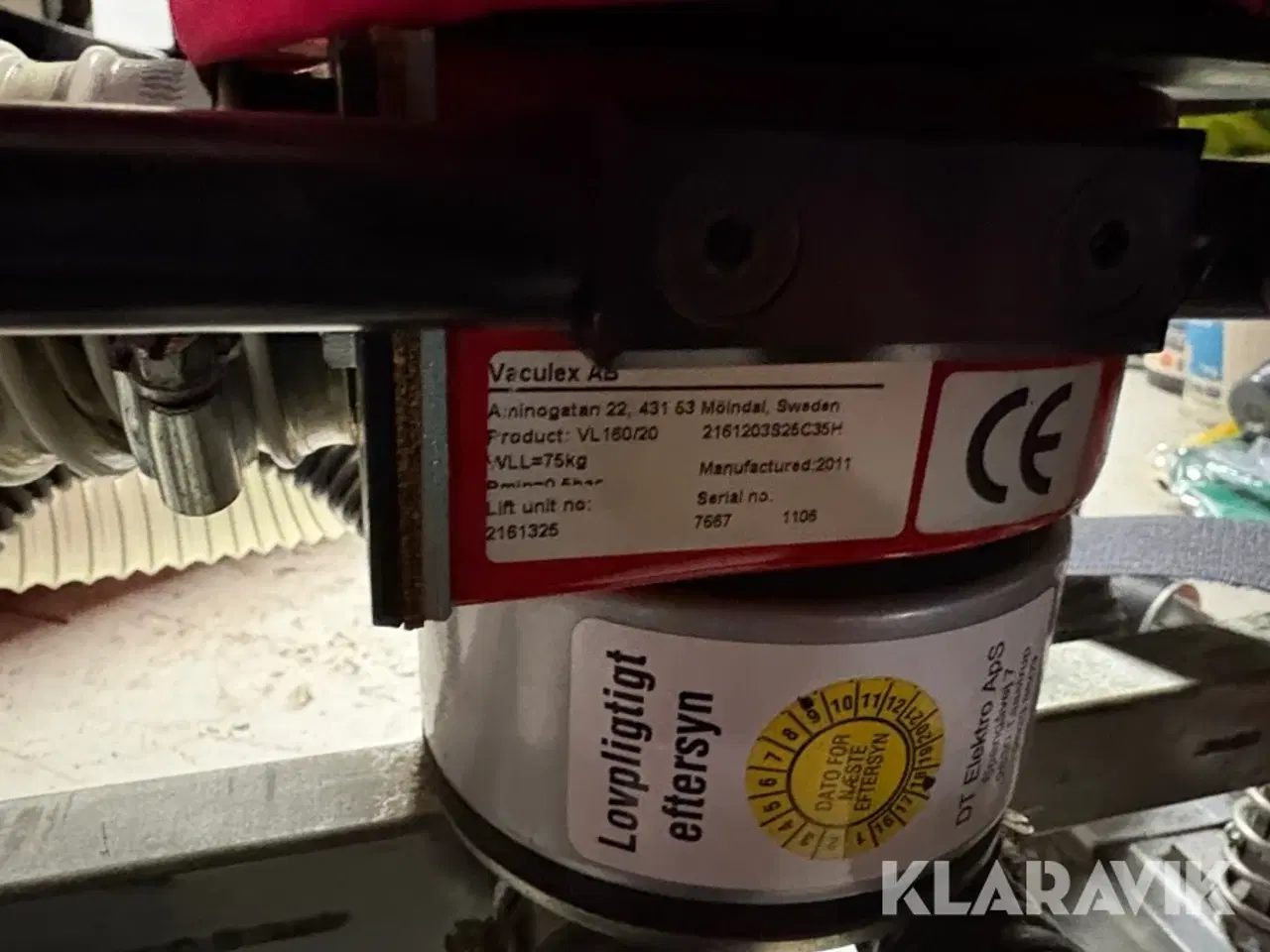 Billede 11 - Vakuum løfter Vaculex VL 160/20 - m. ca 28 m skinner