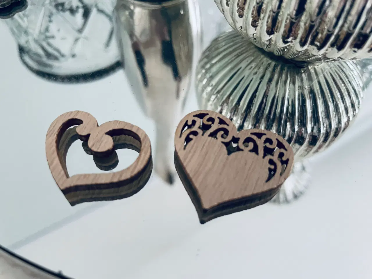 Billede 7 - Blandet træ hjerter dekoration