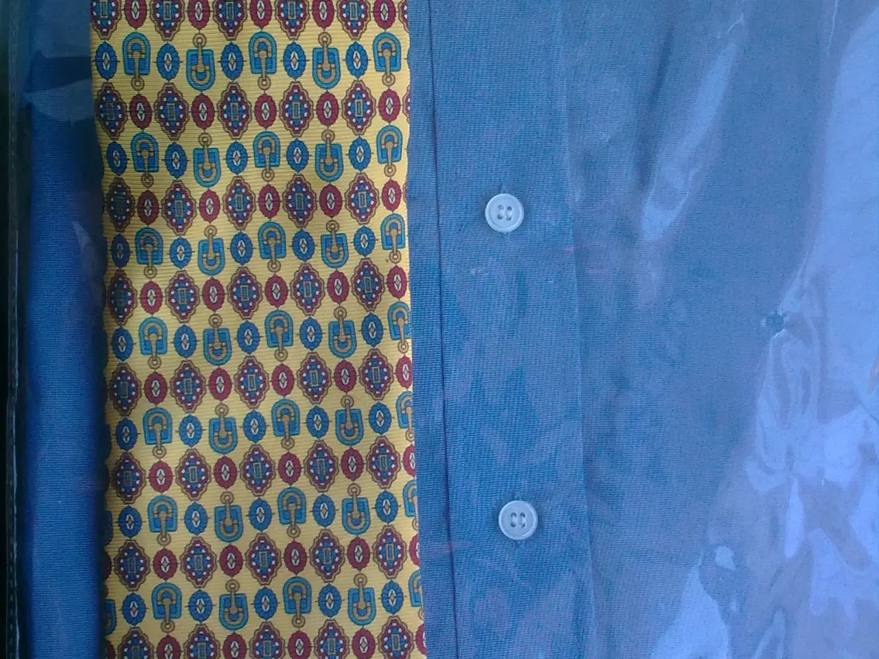 Billede 4 - Skjorte langærmet SE MÅL støvblå UBRUGT