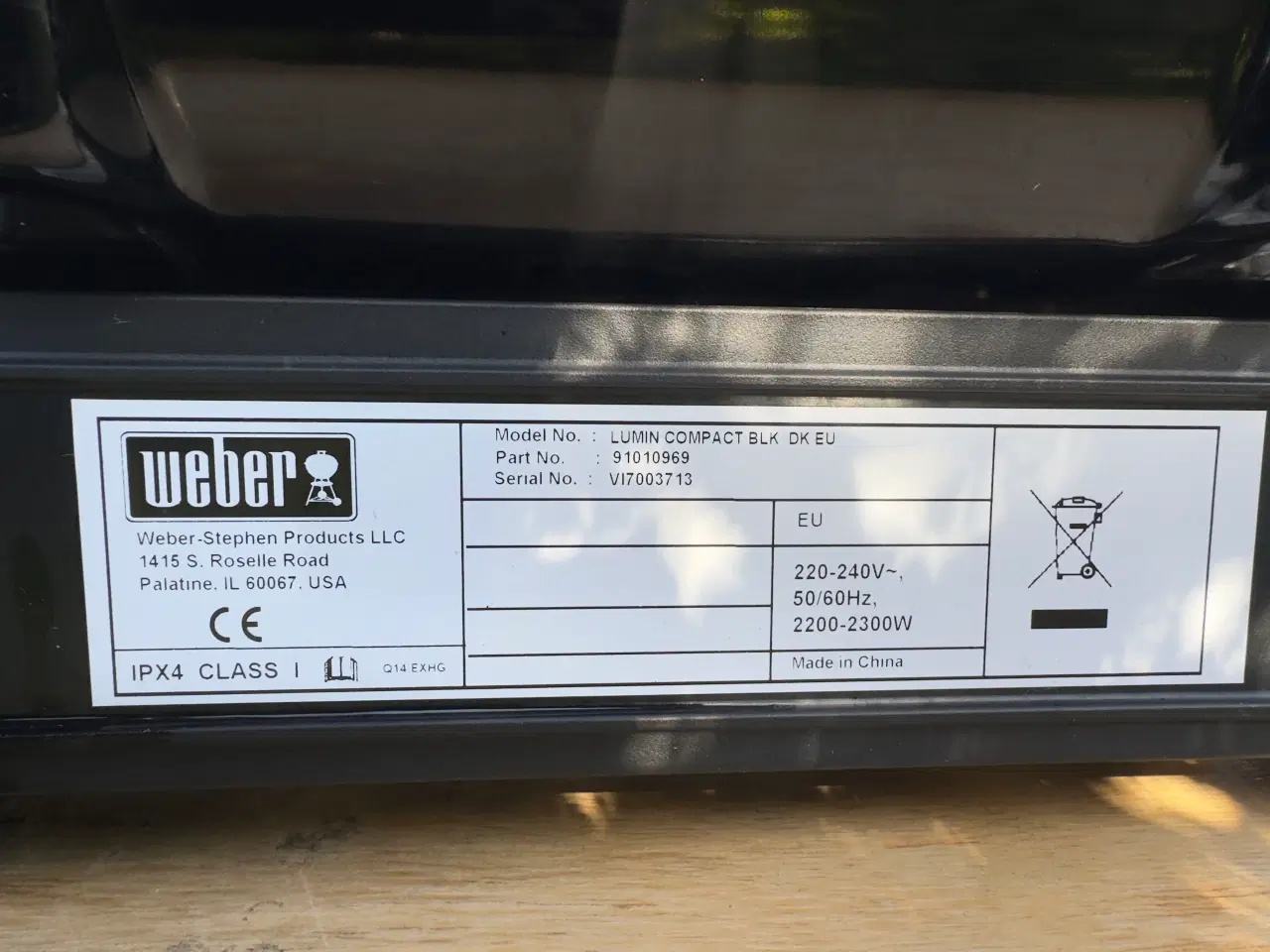 Billede 4 - Weber Lumin Compact grill – meget flot stand
