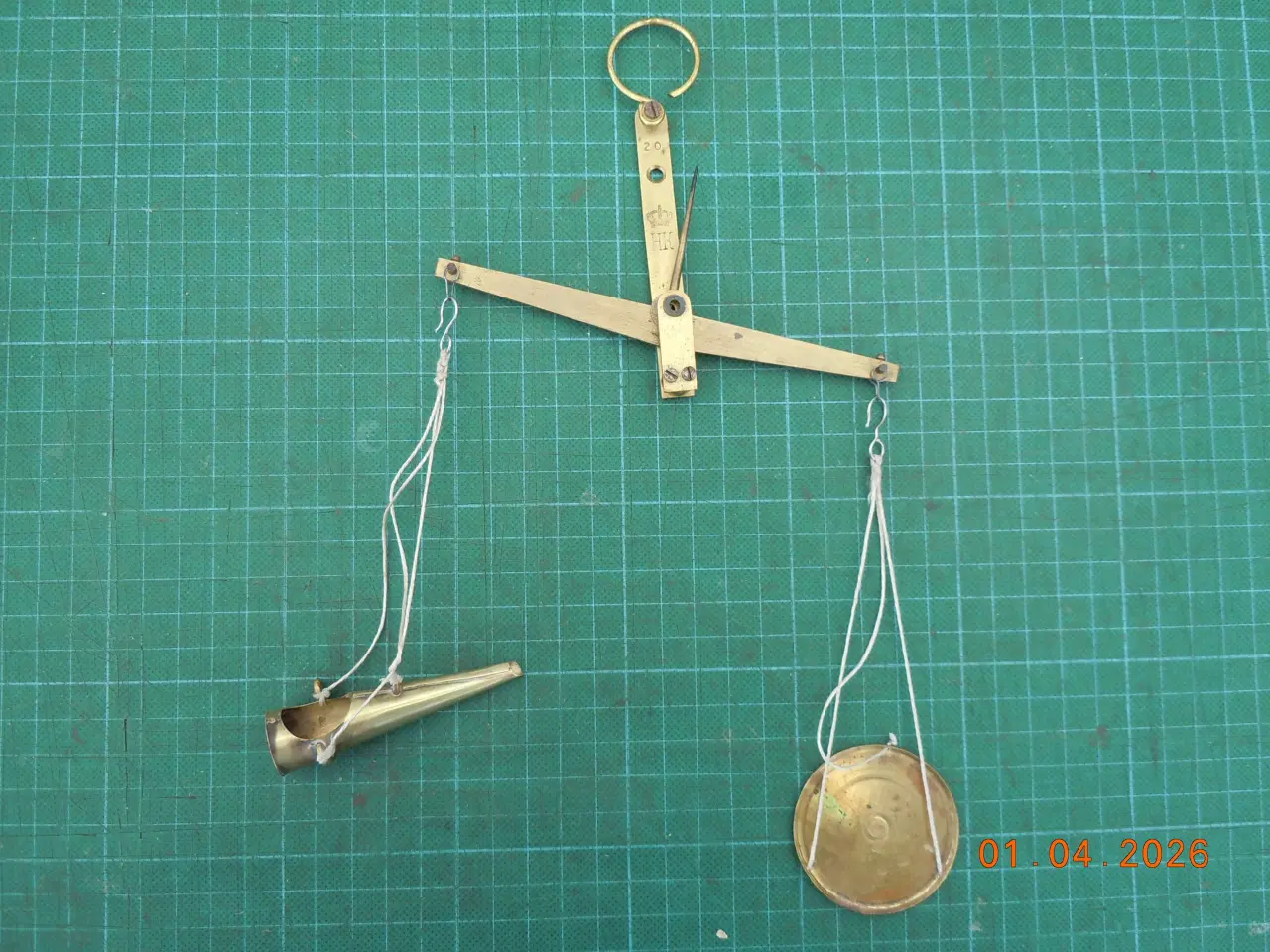 Billede 4 - HK Krudtvægt af messing.