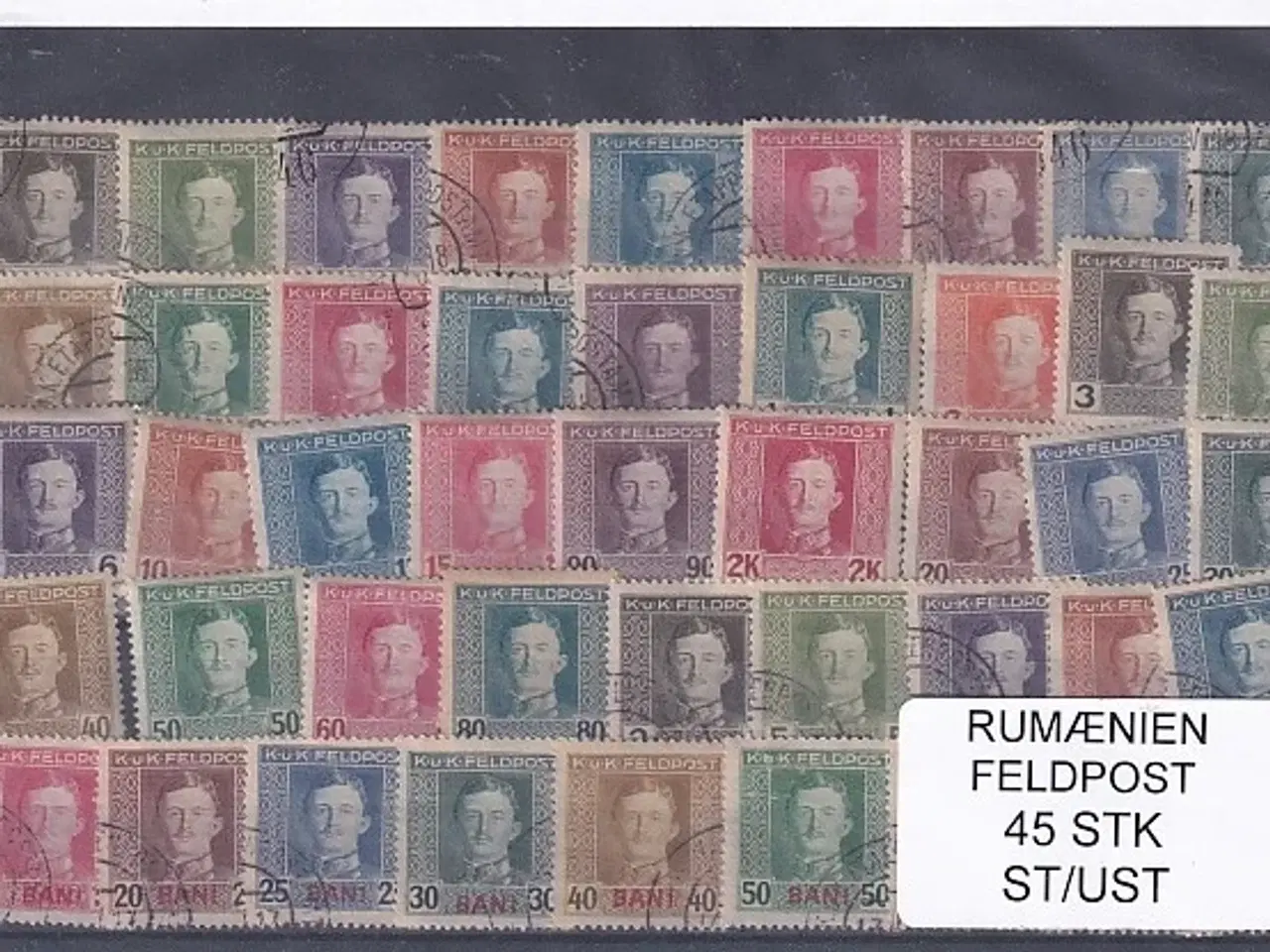Billede 1 - Rumænien Feldpost Samling 45 Stk. Stemplet/Ustemplet