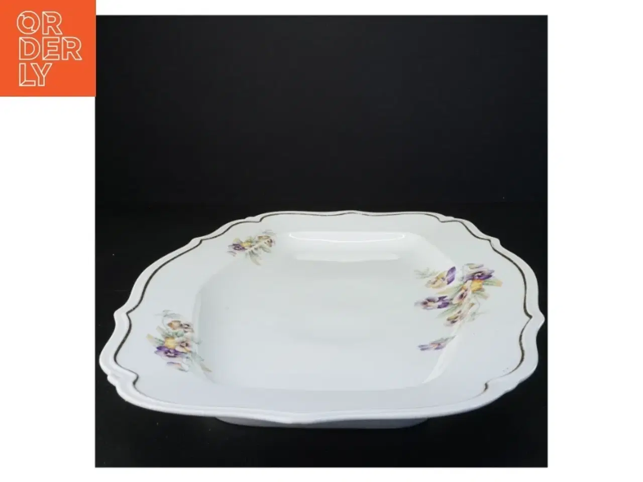 Billede 2 - Porcelænsfad fra Bavaria med blomsterdekoration fra Bavaria (str. 45 x 30 cm)