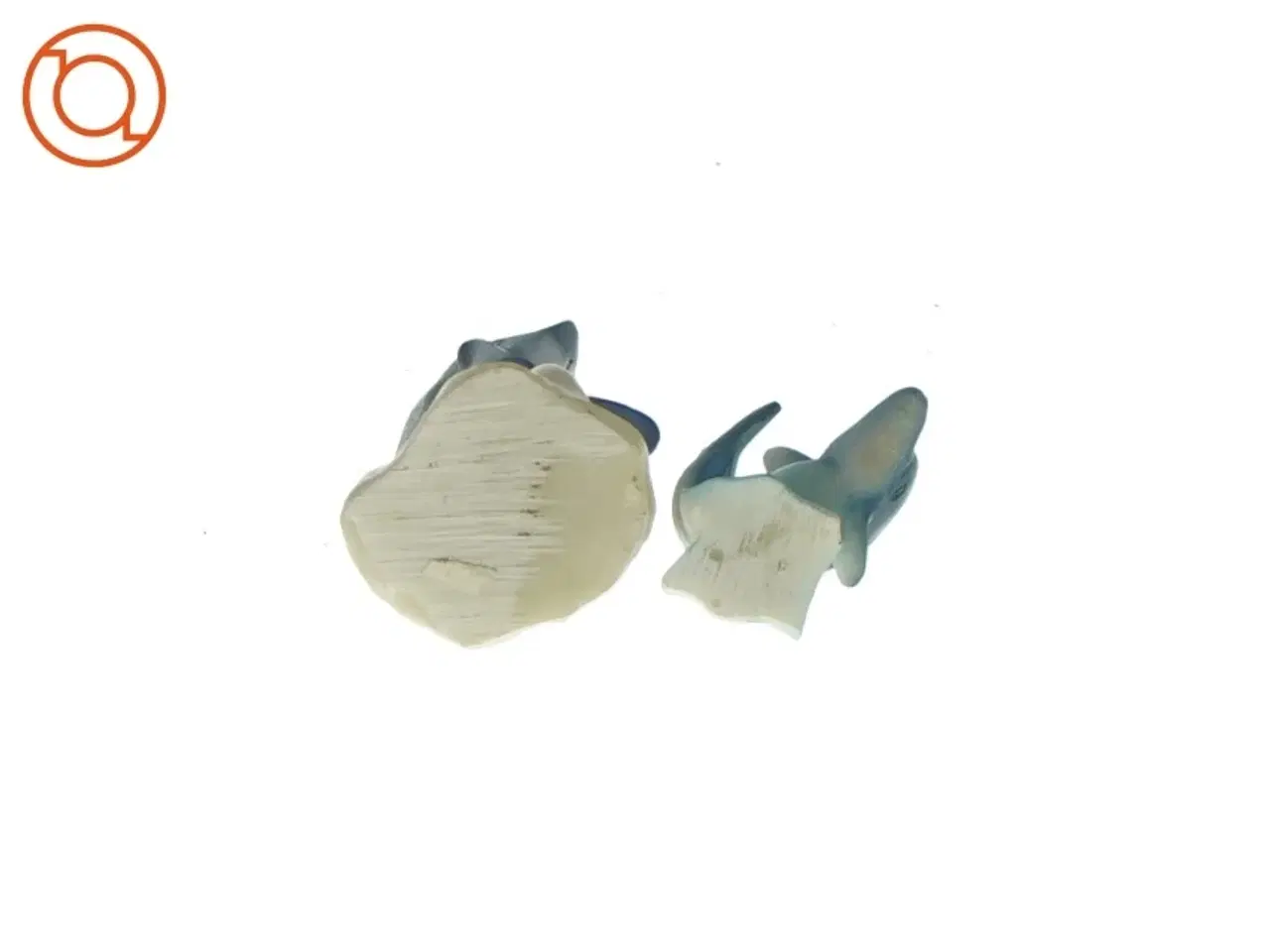 Billede 3 - Dekorative delifinfigurer fra Ukendt (str. LBH: 5x3,5x11cm og 3x2x8cm)