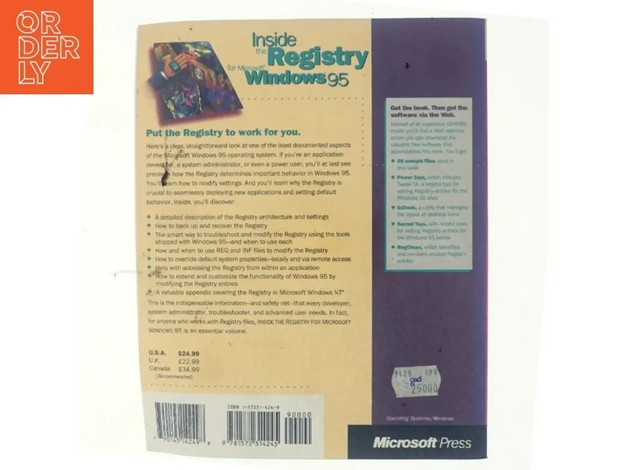 Billede 3 - Inside the registry for Microsoft Windows 95 af Günter Born (Bog)