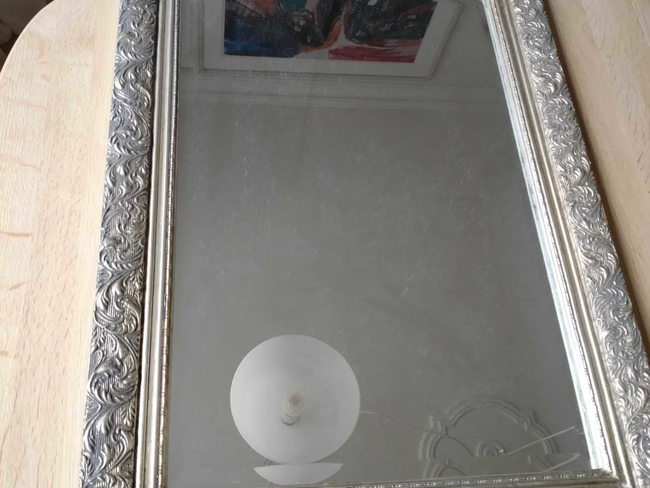 Billede 6 - Spejl i sølvramne. Facetsleben.  
