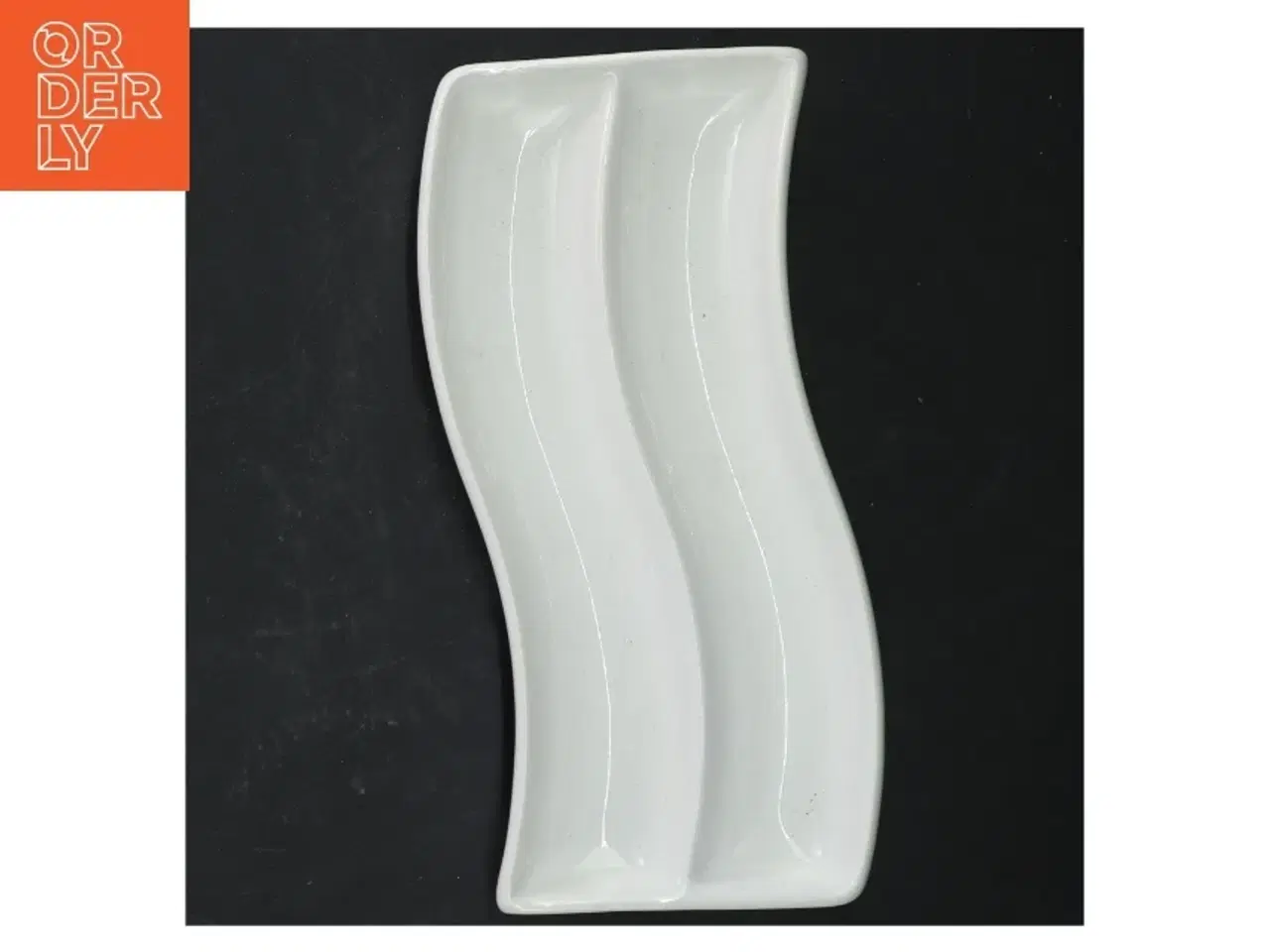 Billede 3 - Hvid porcelæn serveringsfad (str. 22 cm)