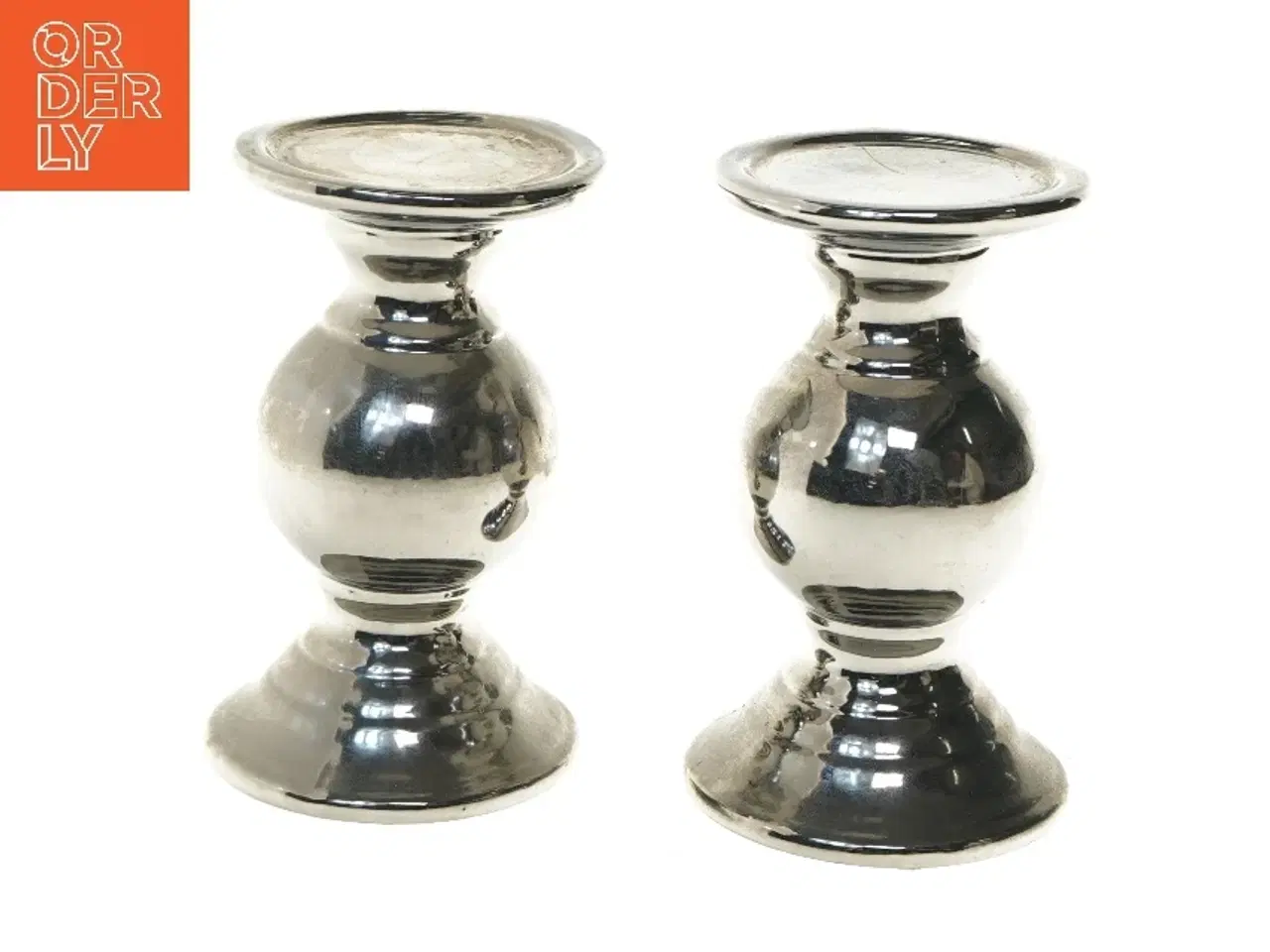 Billede 1 - Metal lysestager (str. 18 cm)