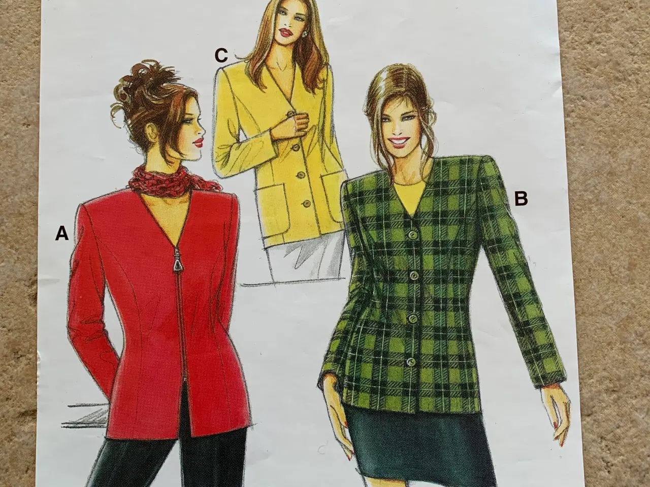 Billede 1 - Neue mode stil mønster str. 38-50 på jakke 