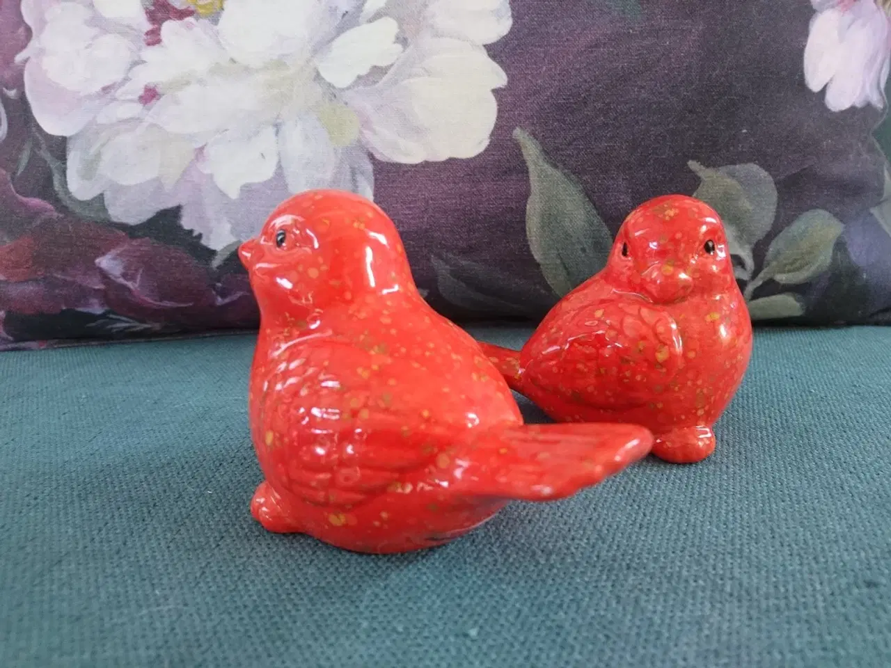 Billede 2 - 2 fugle i keramik, samlet pris