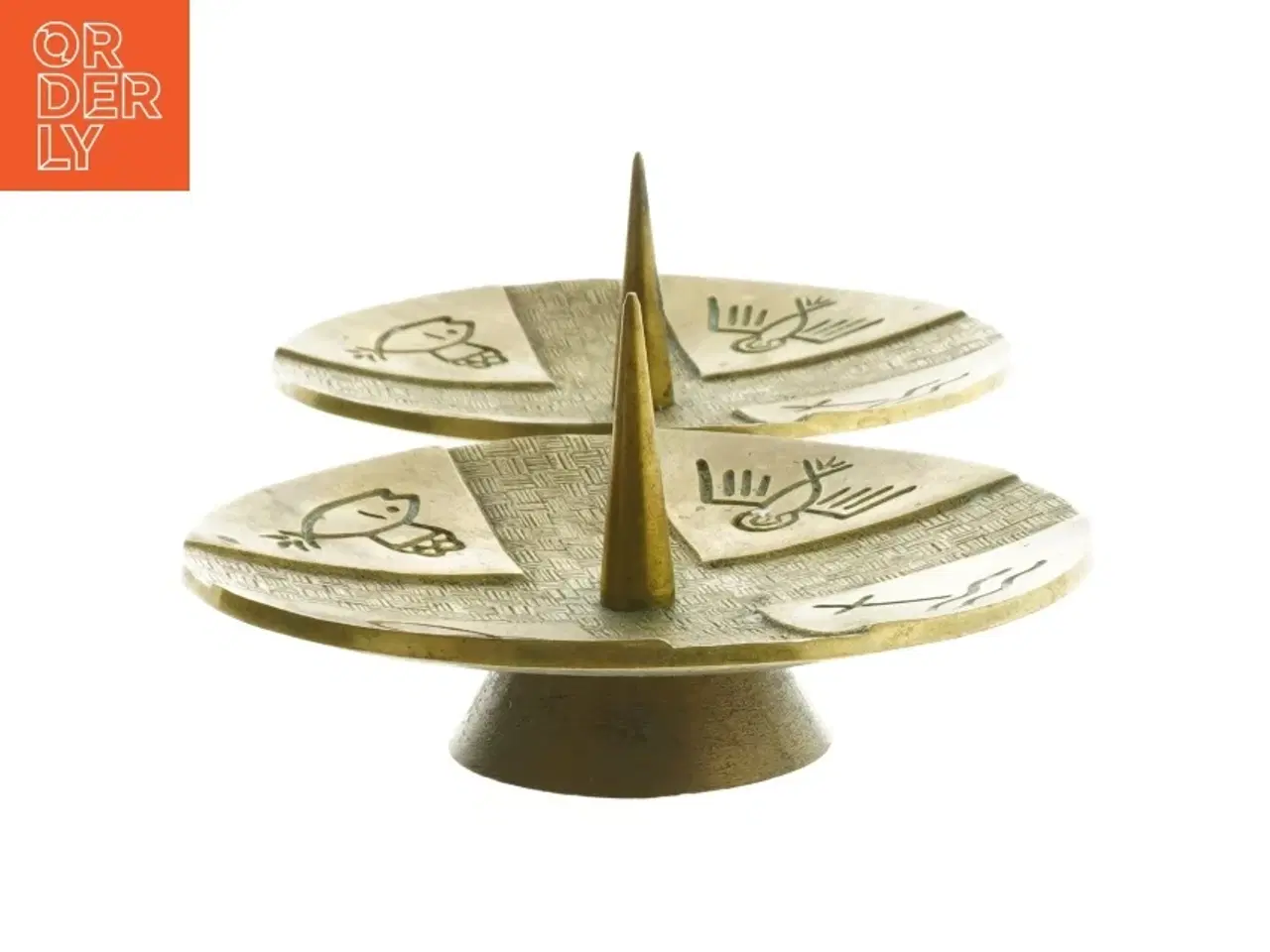 Billede 2 - Retro messing lysestager (str. Ø 14x7 cm)