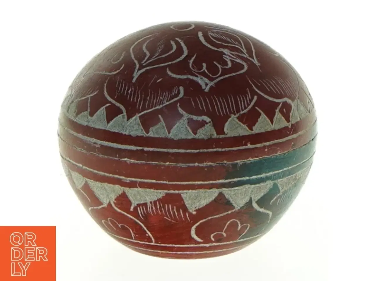 Billede 1 - Håndmalet keramikskål (str. 7 x 6 cm)