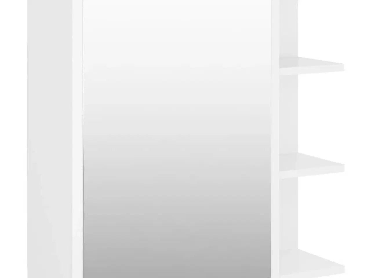 Billede 2 - Badeværelsesskab med spejl 62,5x20,5x64 cm konstrueret træ hvid