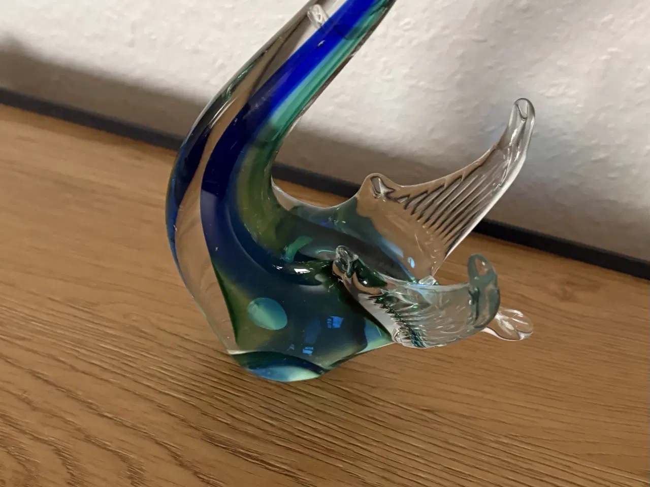 Billede 2 - Blå/grøn Glas svane