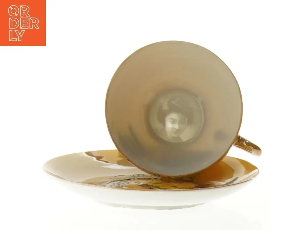 Billede 2 - Mokkakop med ansigt i bunden