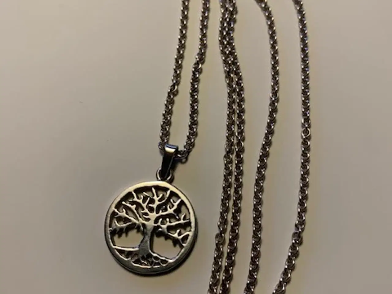 Billede 1 - Halskæde og vedhæng Livets træ sølv Pind J. Design