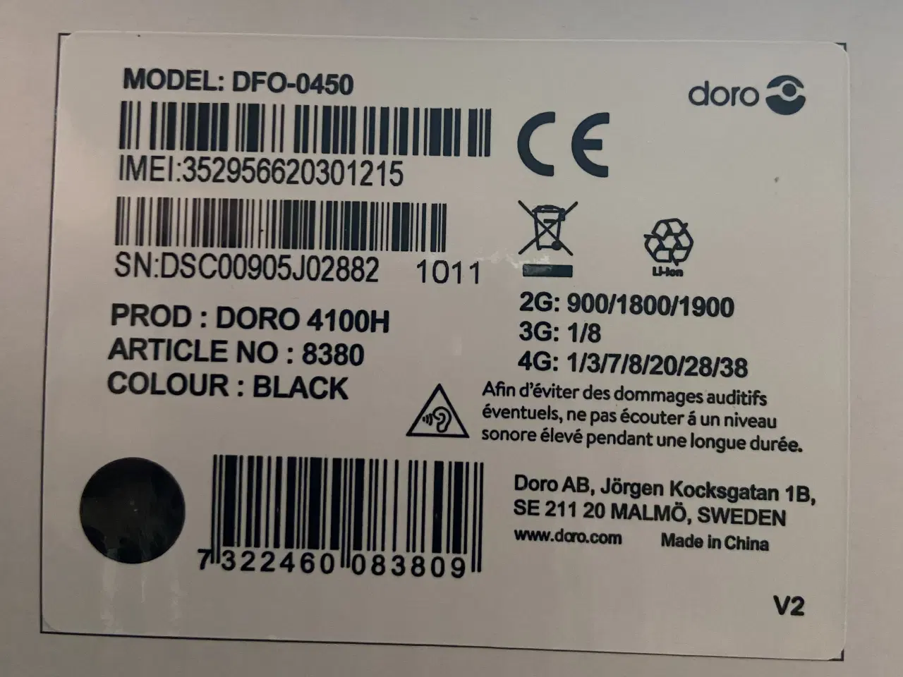 Billede 2 - Doro 4100 H bordtelefon til simkort.