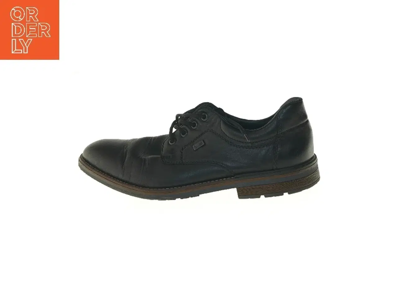 Billede 1 - Herresko i sort læder fra Riekectex (str. 44 )