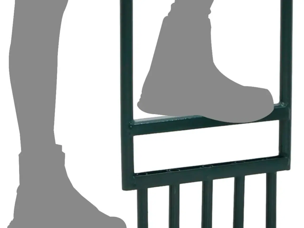 Billede 5 - Plænelufter med 5 hule tænder pulverlakeret stål grøn