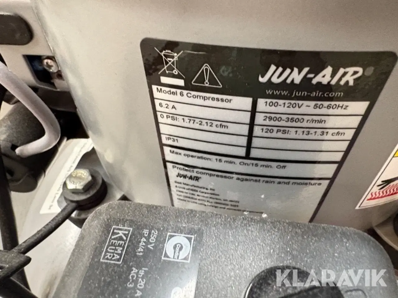 Billede 7 - Kompressor 110 volt Jun-Air 6-15