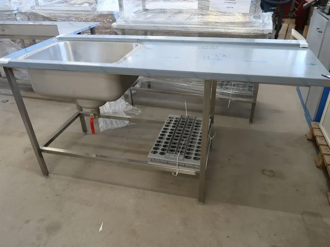 Billede 5 - Rustfri stålbord m. vask 170x65xH90cm