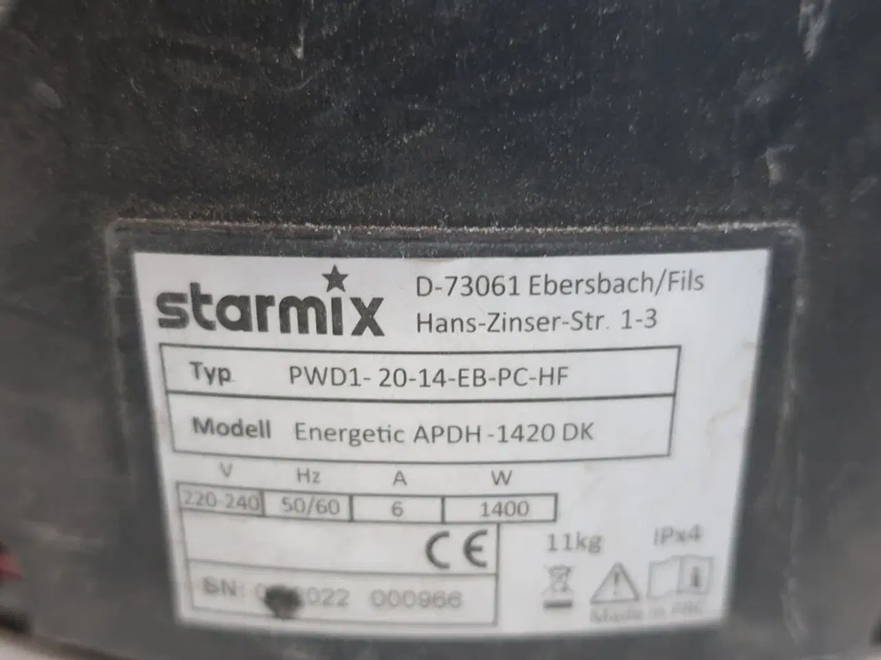 Billede 3 - Støvsuger STARMIX ENERGETIC APDH - 1420 DK