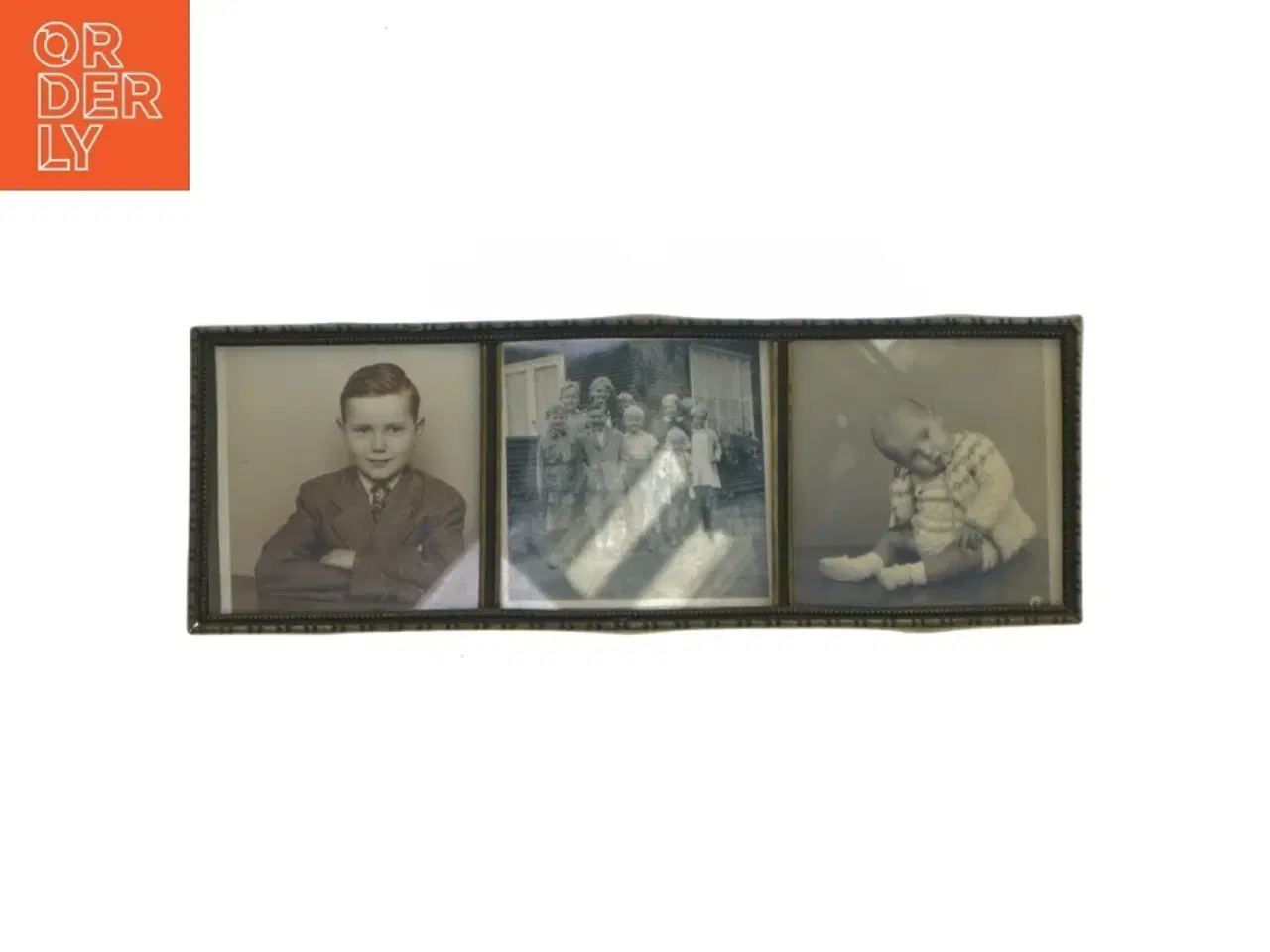 Billede 1 - Metalramme til tre billeder (str. 21,5x7,5 cm)