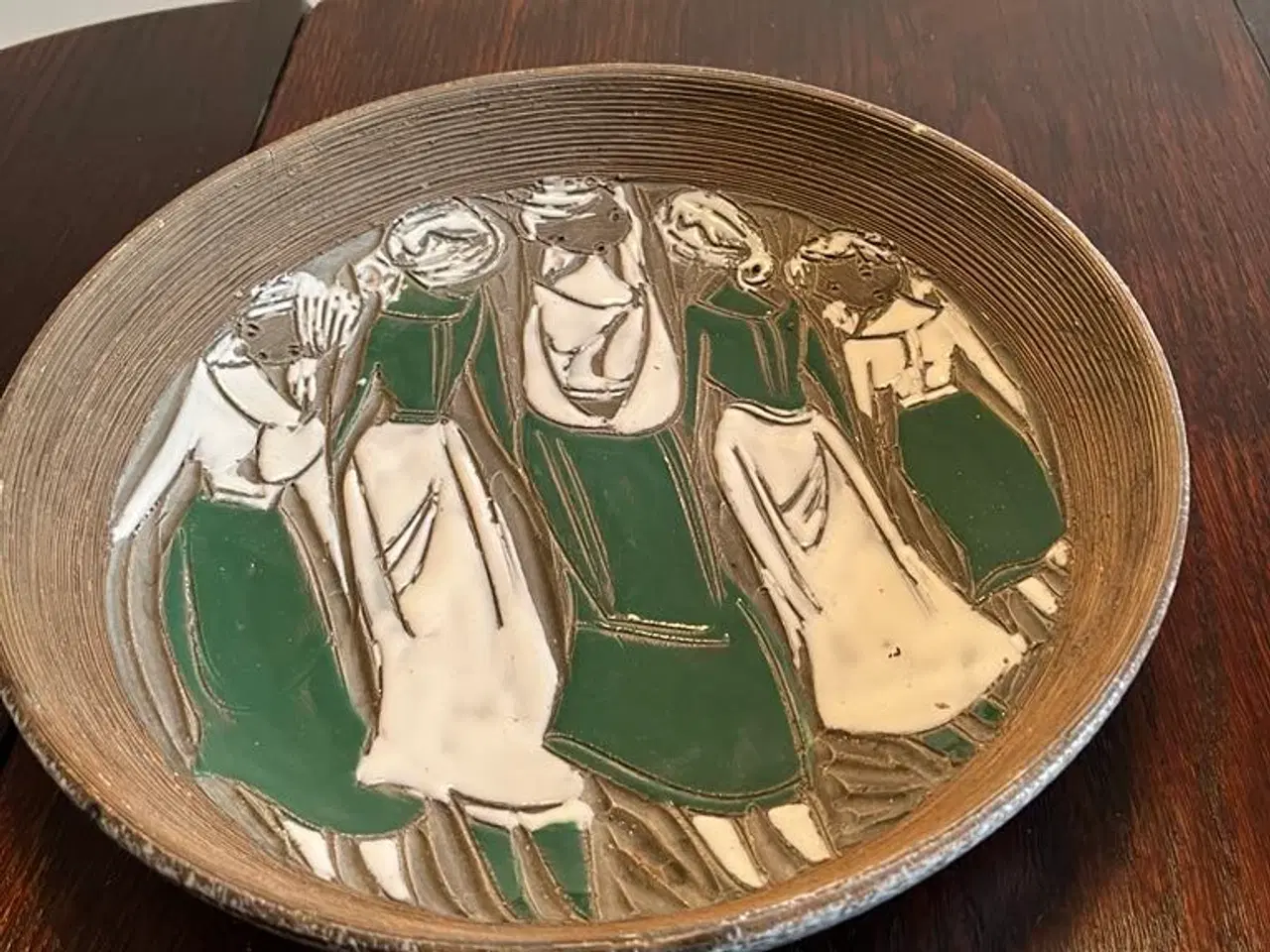 Billede 2 - Stentøj, ITALY, fad og vase med kunstmotiv