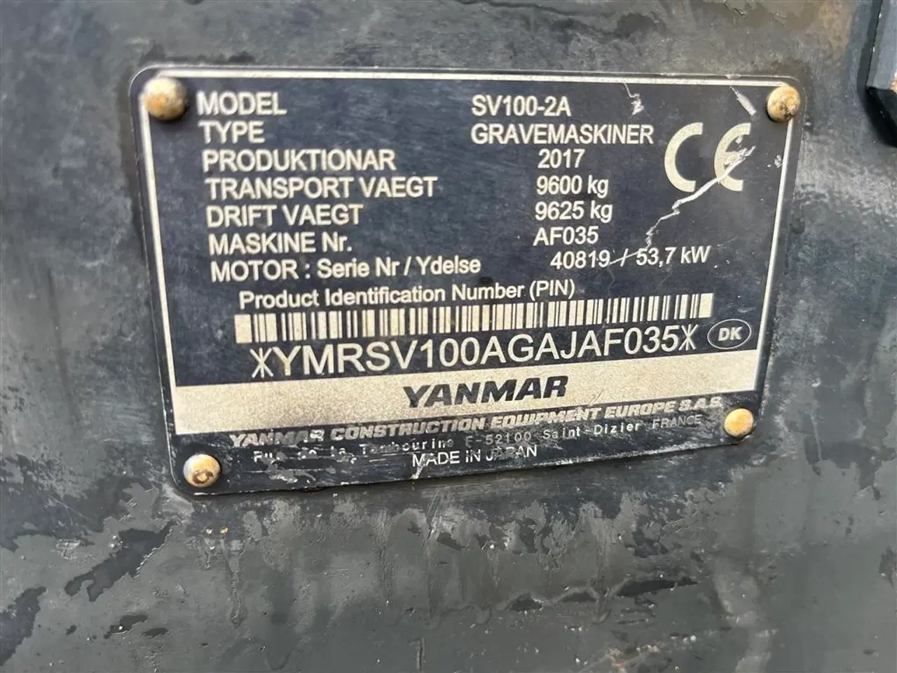 Billede 20 - Yanmar SV100 2A Centralsmørring og hydraulisk hurtigskifte.