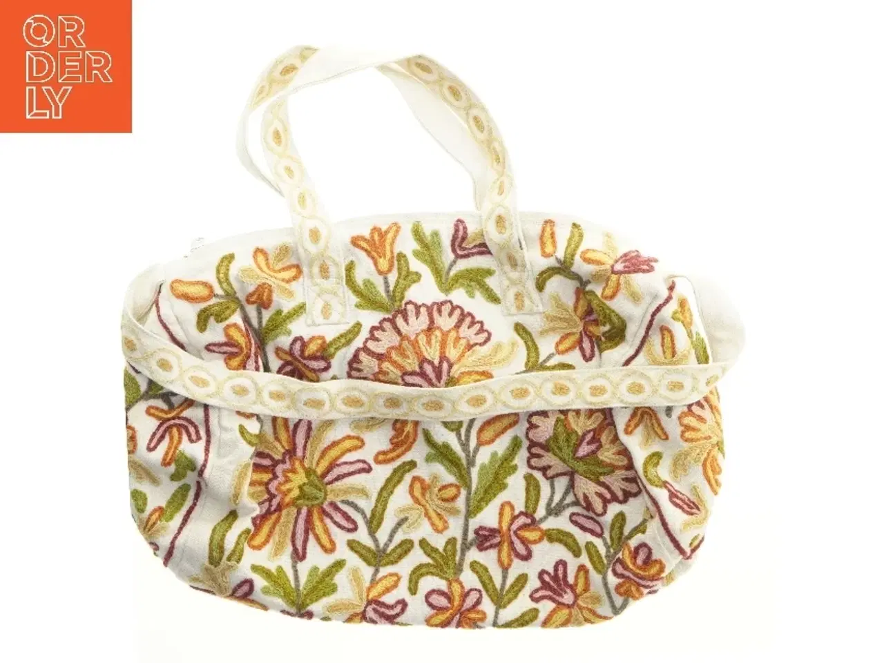 Billede 3 - Broderet stof taske (str. 52x35 cm)