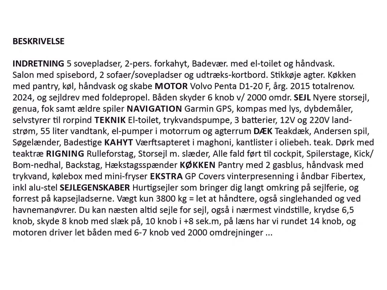 Billede 19 - Luffe 37 sejlbåd - opgraderet og i god form