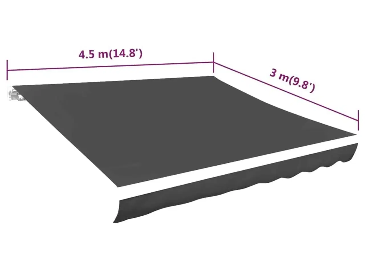 Billede 5 - Markisedug 450x300 cm antracitgrå