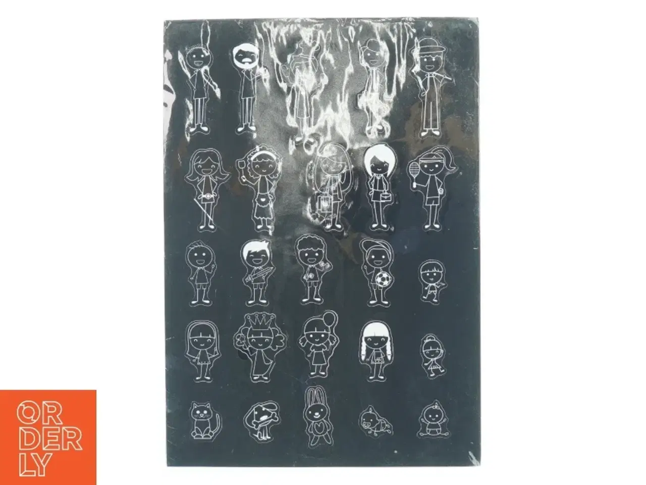 Billede 2 - Ark med bogstaver og figurer (str. 30x22 cm)