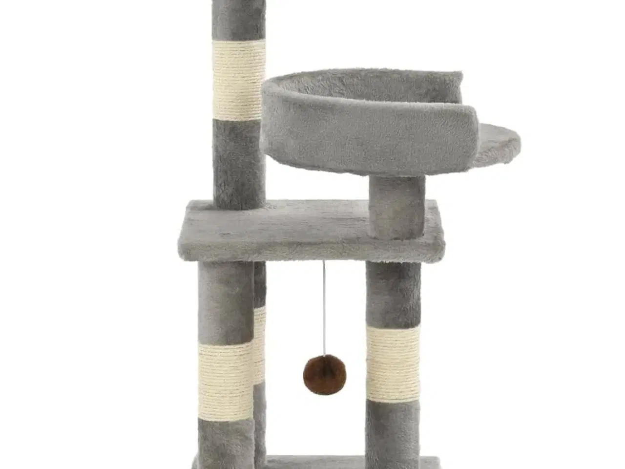 Billede 3 - Kradsetræ til katte med sisal-kradsestolper 65 cm grå