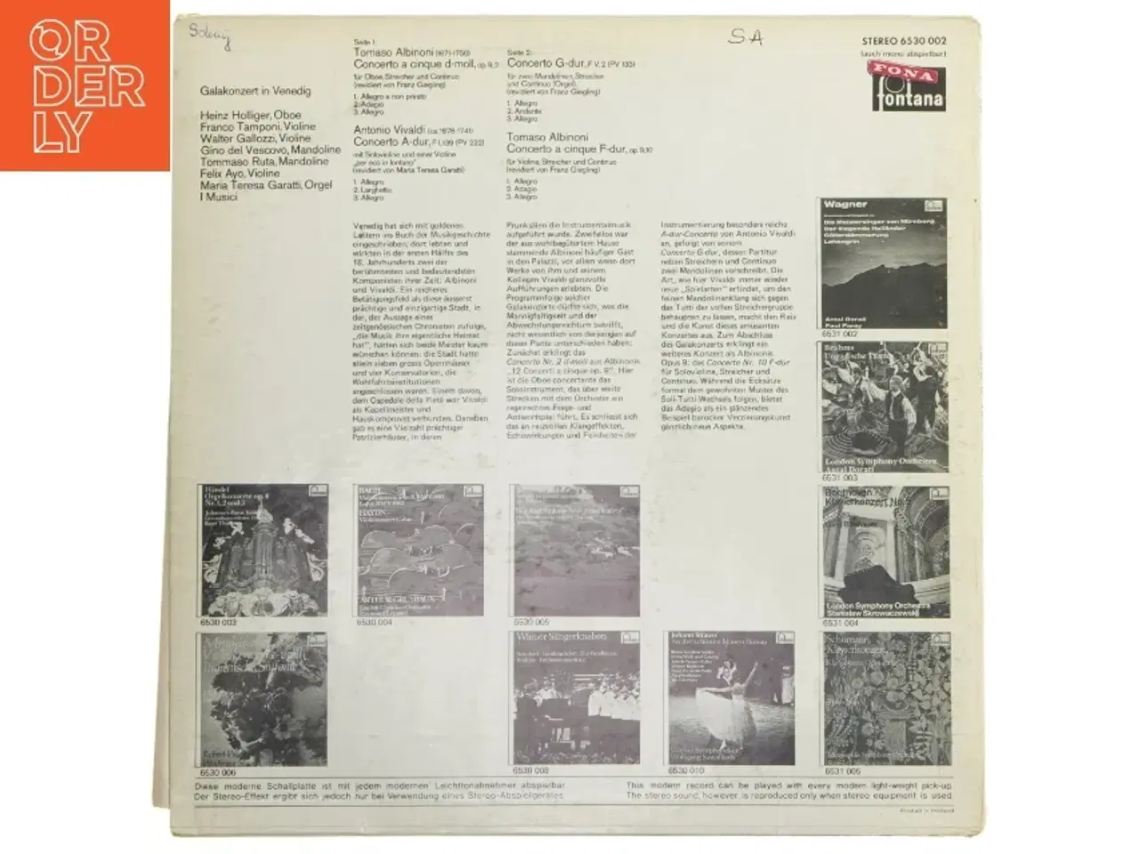 Billede 2 - Galakonzert in Venedig LP